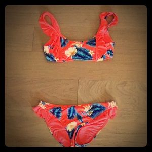Hawaii red print bikini